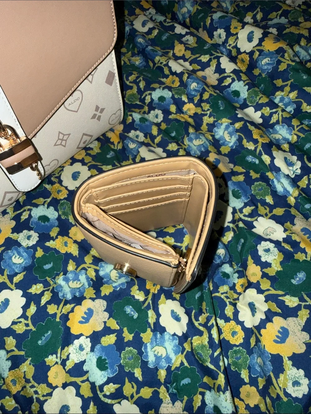 ALDO Two-Tone Pink & Cream Top-Handle Satchel